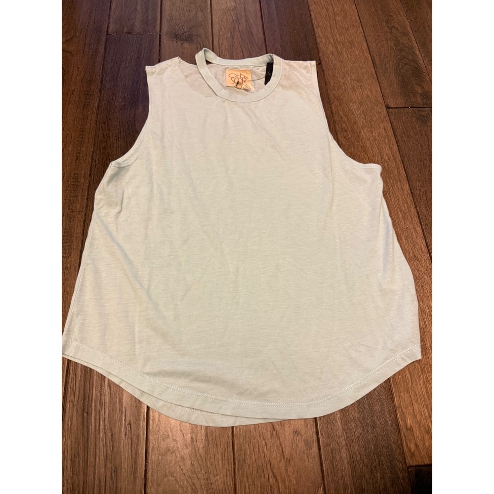 Chaser Muscle Tank Top Womens L Mint Green Cutout Neckline Sleeveless CW7698 NEW